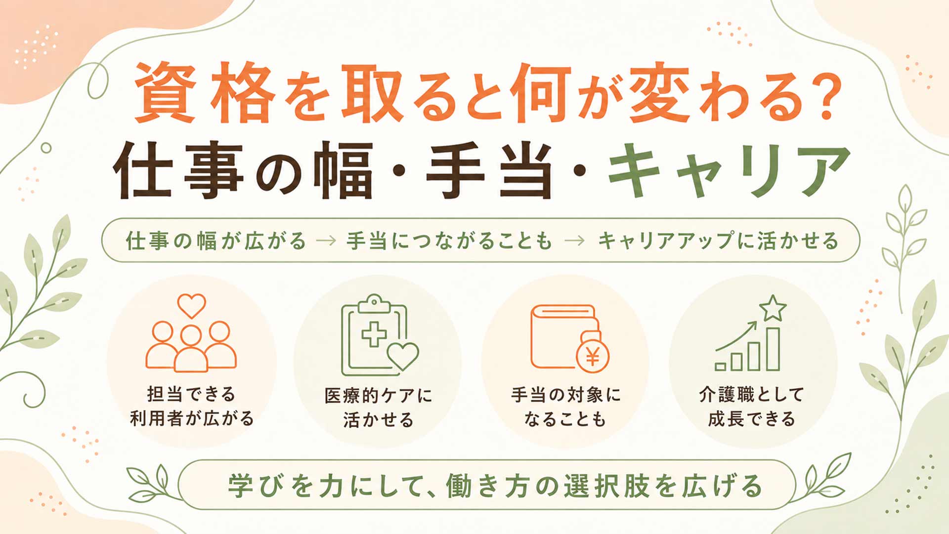 資格を取ると変わること（仕事の幅・手当・キャリア）